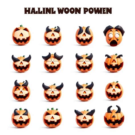 Premium Ai Image Collection Of Halloween Pumpkins Carved Faces