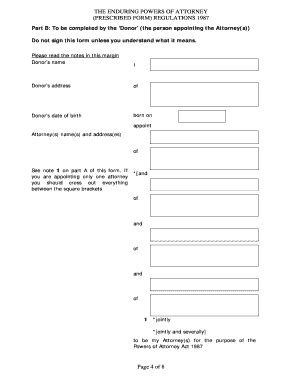 Fillable Online The Enduring Powers Of Attorney Prescribed Fax Email