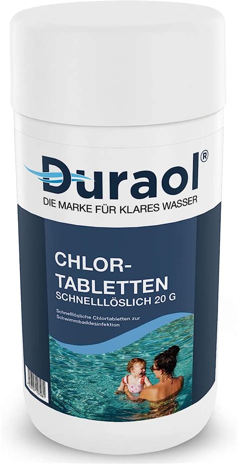 Duraol 1kg Chlor schnelllöslich 20g Chlortabletten für Pool