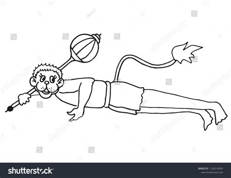 Lord Hanuman Flying Stock Illustration 1126510904 | Shutterstock