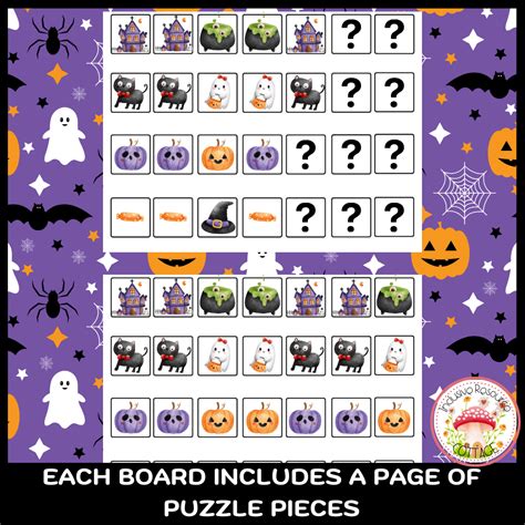 Math Puzzles - Patterning Puzzles - Halloween Math - Interactive ...