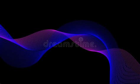 Modern Blue Curve Line Art Concept For Any Desktop Or Presentation