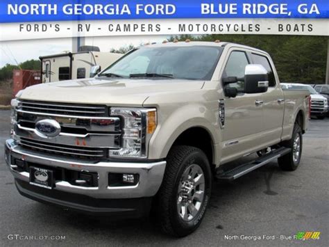 White Gold Ford F Super Duty Lariat Crew Cab X