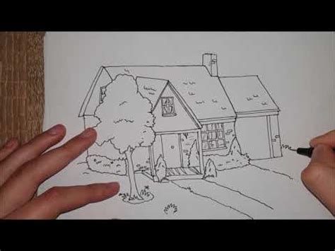 Kako nacrtati Kuću sa Dvorištem How to draw a cartoon House with