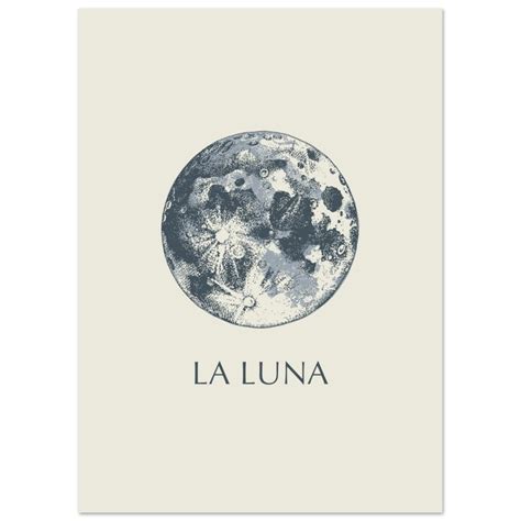 la luna  moon simple graphic poster professionally printed poster