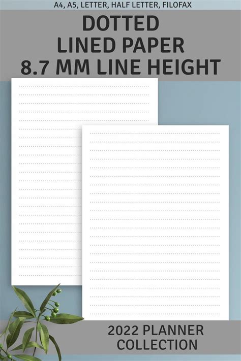 Dotted Lined Paper Printables 8 7 Mm Line Height Printable Graph