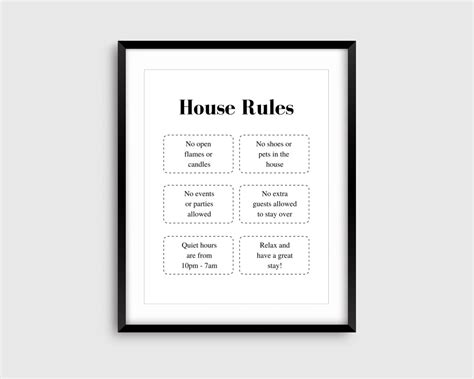 Printable Airbnb House Rules Template Free Printable