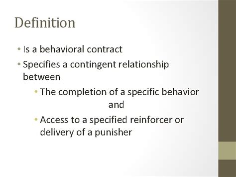 Contingency Contracting Definition Is A Behavioral Contract Specifies