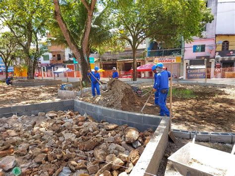 Praça do Bairro Mangabinha será entregue requalificada em julho pela