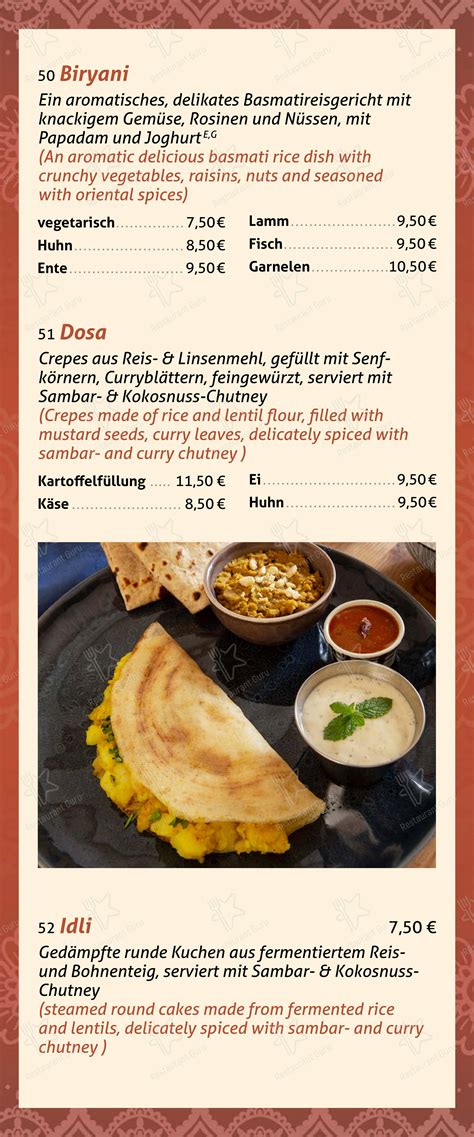 Speisekarte Von Namaste India Restaurant Dresden