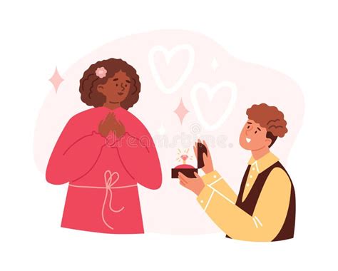 Man Proposing To His Girlfriend Stock Illustrations 96 Man Proposing