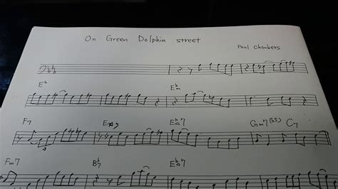 Paul Chambers On Green Dolphin Streetfirst Chorusbass Solo Transcription Youtube