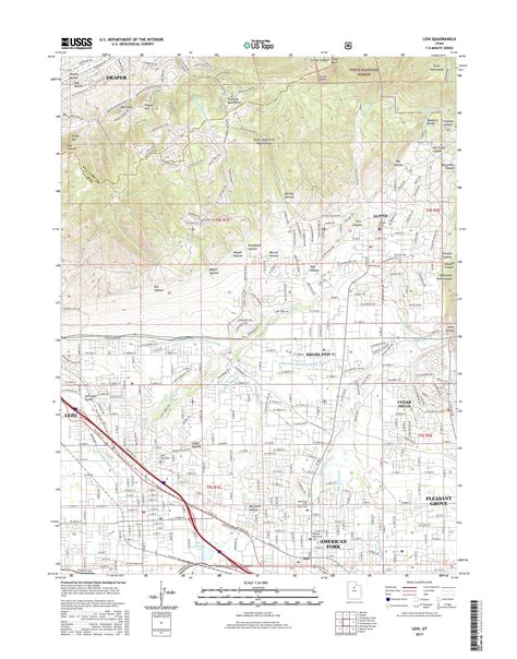 Mytopo Lehi Utah Usgs Quad Topo Map