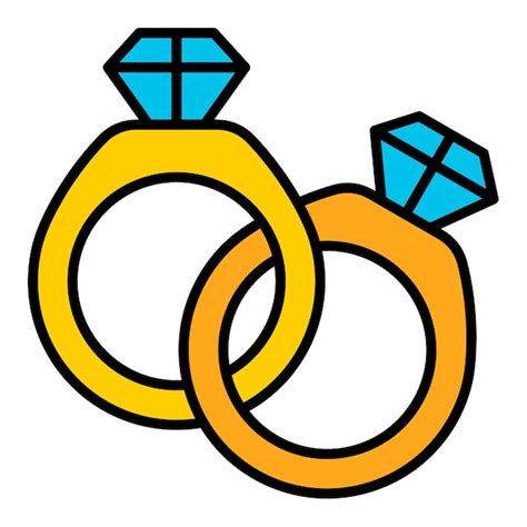 Icono Del Anillo De Bodas Vector Premium