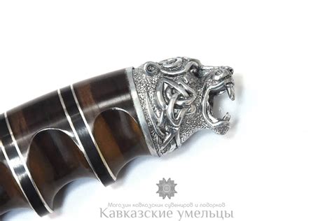 Авторский кизлярский нож "Медведь" из рессорной стали с гардами ручной ...