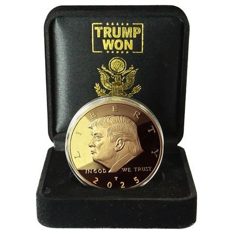 Amazon.com: Donald J. Trump Won 2025 Gold Coin in Velvet Display Case