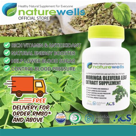 Naturewells Moringa Oleifera Leaf Extract Supplement Natural