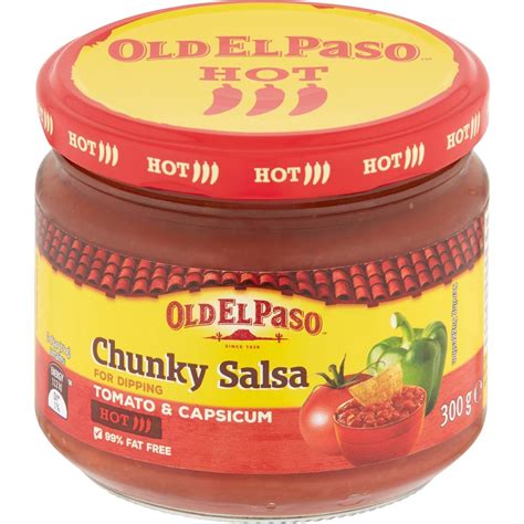 Old El Paso Chunky Tomato Salsa Dip Hot 300g Woolworths