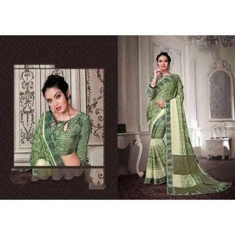 Stylish Printed Silk Surat Saree 6 3 M With Blouse Piece At Rs 600