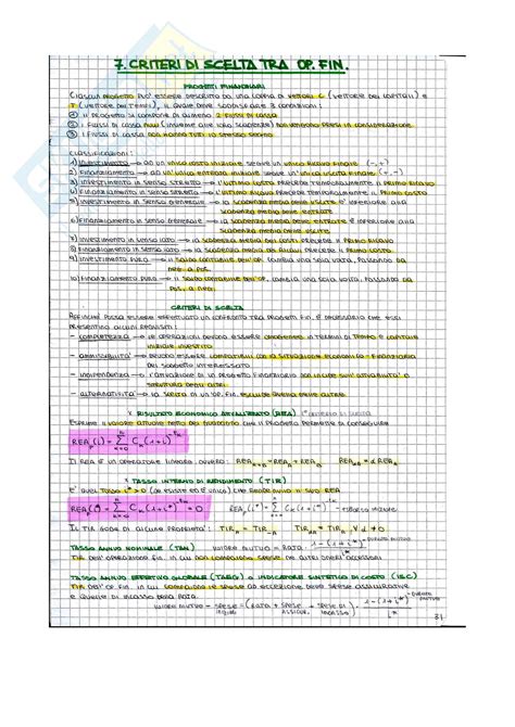 Riassunto Esame Matematica Finanziaria Prof Giacometti Libro