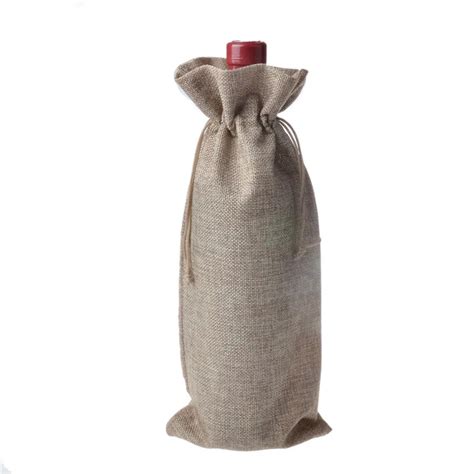 Pcs Jute Wine Bags Champagne Wine Bottle Covers Gift Pouch Burlap