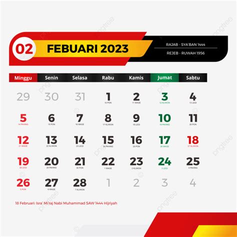 Kalender 2023 Februari Lengkap Dengan Tanggal Merah Cuti Bersama Jawa