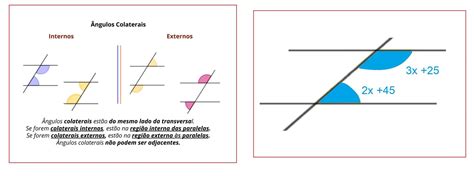 O Que Sao Angulos Colaterais - Dois ângulos colaterais internos foram formados quanto traçamos duas ...