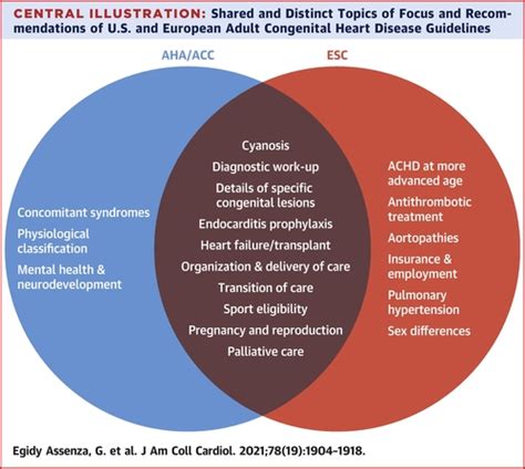 Aha Acc Vs Esc Guidelines For Management Of Adults With Congenital