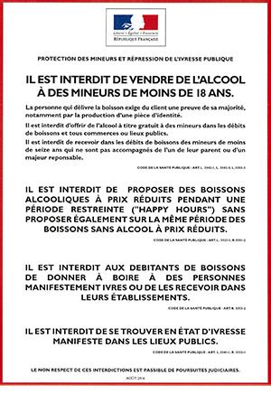 Affichages Obligatoires Dans Un Restaurant