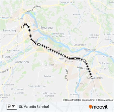 S1 Route Schedules Stops And Maps St Valentin Bahnhof Updated