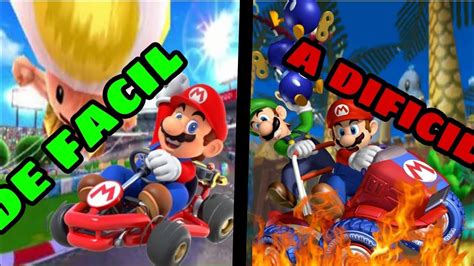 Todas Las Pistas De Facil A Dificil De Cada Mario Kart Mariokart Youtube