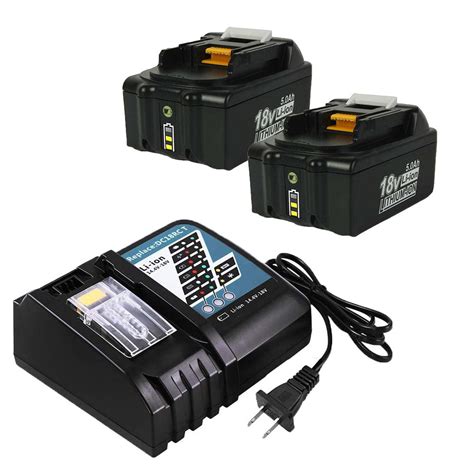 For Makita 18v Bl1850b 5 0ah Battery Replacement 2 Pack With Charger F