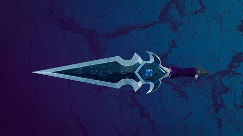 3d Model Ice Crown Dagger Vr Ar Low Poly Cgtrader