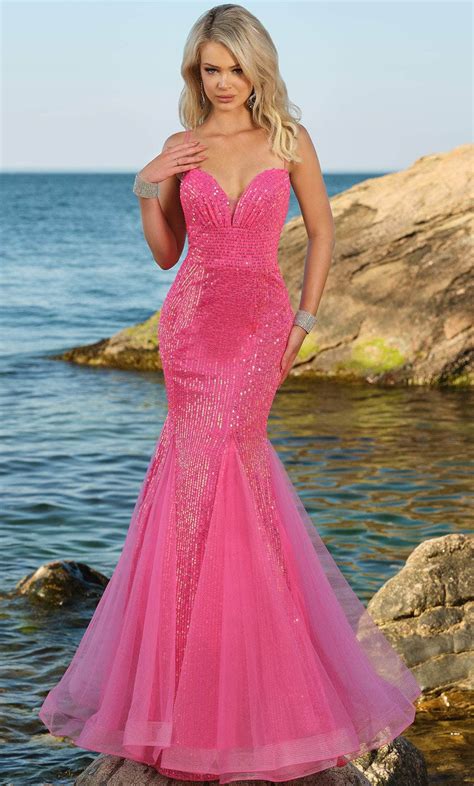 Blush By Alexia Designs 20548 Godet Mermaid Prom Dress Couture Candy