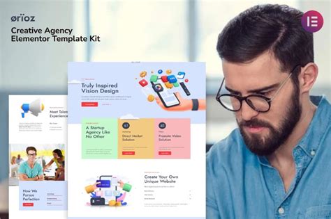 Orioz Kit De Plantilla Elementor Para Agencia De Marketing Digital