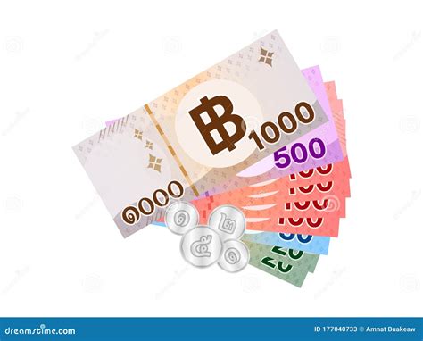 Baht Tha Landais De L Argent Des Billets Isol E Sur La Devise