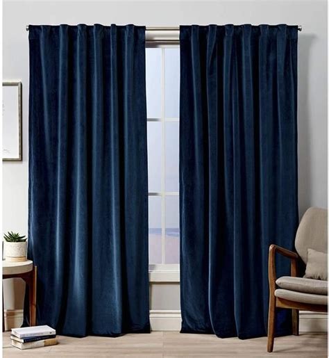 Out Of This World Navy Blue Velvet Blackout Curtains Dkny Paradox Heart