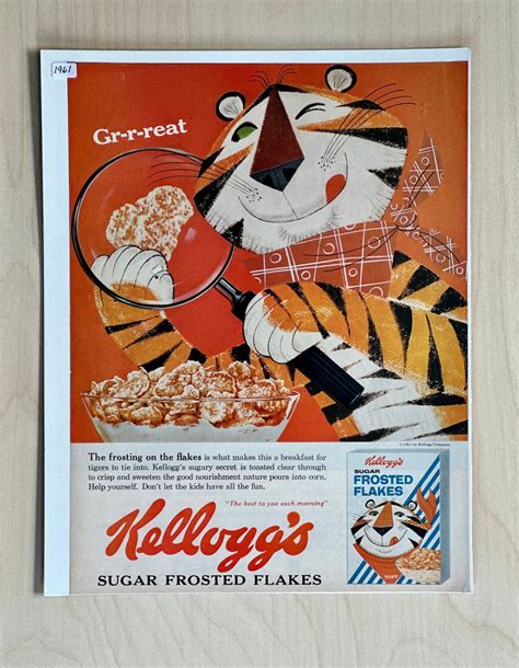 Vintage Kellogg S Frosted Flakes Tony The Tiger Magnifying Glass