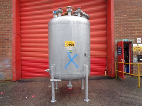 Litre Vertical Stainless Steel Jacketed Storage Vessel Mm