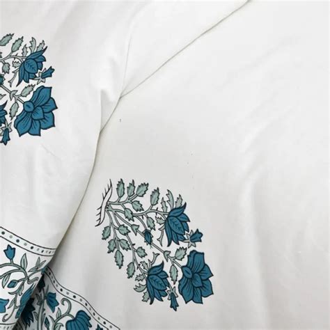 Multicolor Hand Block Print Bed Sheet For Home Hotel Salon Size