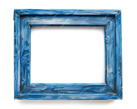 Premium Photo | Blue Wood Frame Picture Frame Design with Isolated Blue ...