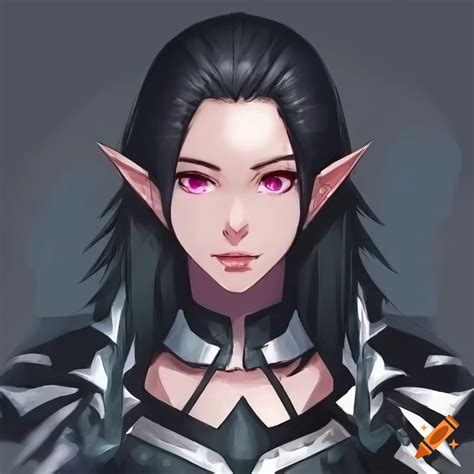 Concept Art Of A Confident Female Elf With Anime Style Features On Craiyon