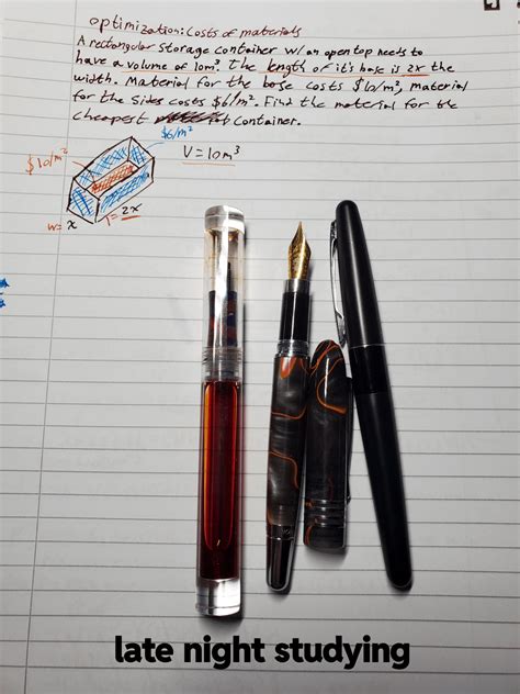 calculus 1 studying : r/fountainpens