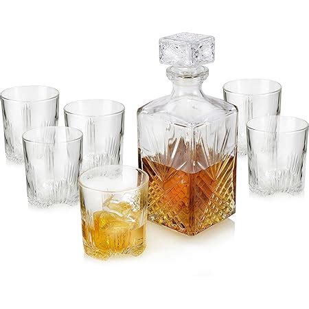 Relaxdays Whisky Karaffe Glas Dekanter für Whiskey Cognac Rum Gin