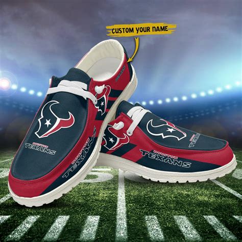 Footwearelite NFL Houston Texans Custom Name Hey Dude Shoes