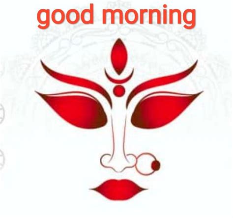 The Words Good Morning Are In Red And White With An Image Of A Woman S Face