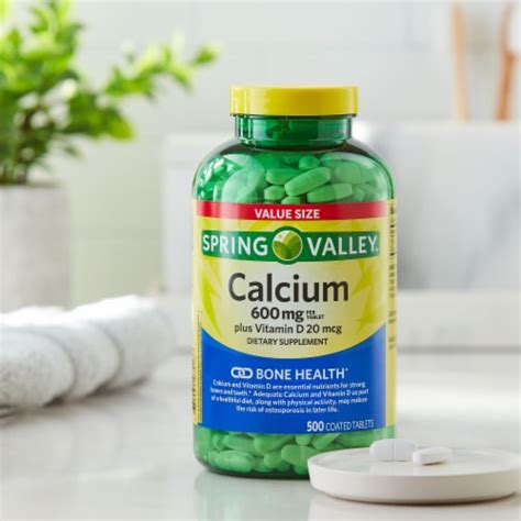 Calcium Plus Vitamin D Tablets Dietary Supplement 500 Tablets Kroger