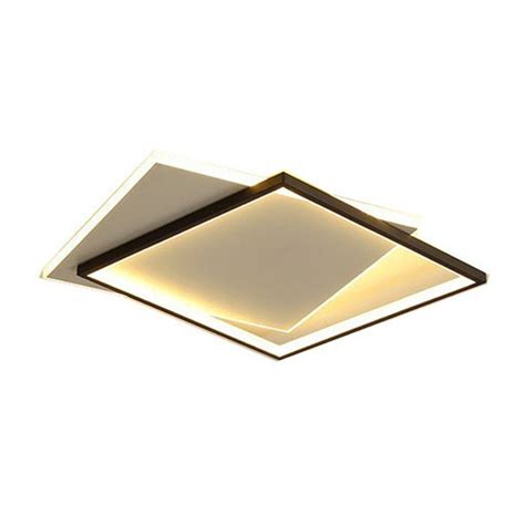 Plafon De Sobrepor Quadrado Moderno Preto E Branco Led 74W 3200K Bivolt