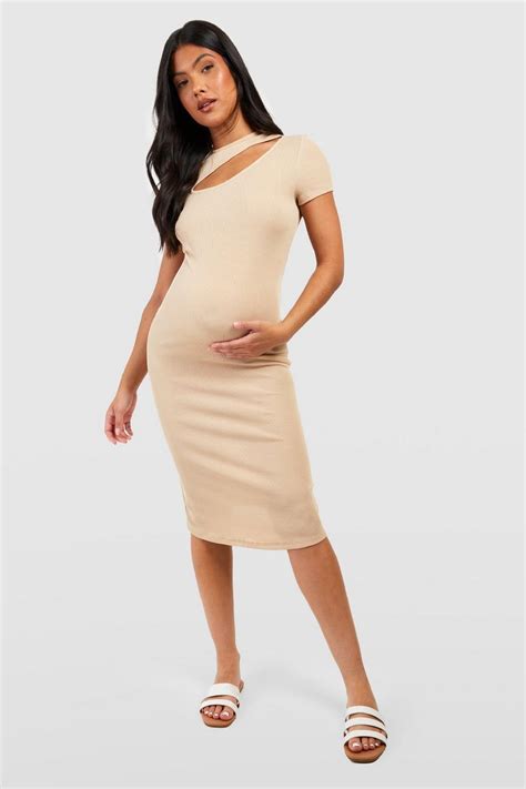 Maternity Cut Out Short Sleeve Bodycon Dress Boohoo Uk