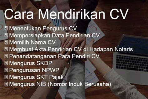 Cara Mendirikan Cv Syarat Dan Biayanya Di Pilargroup Net